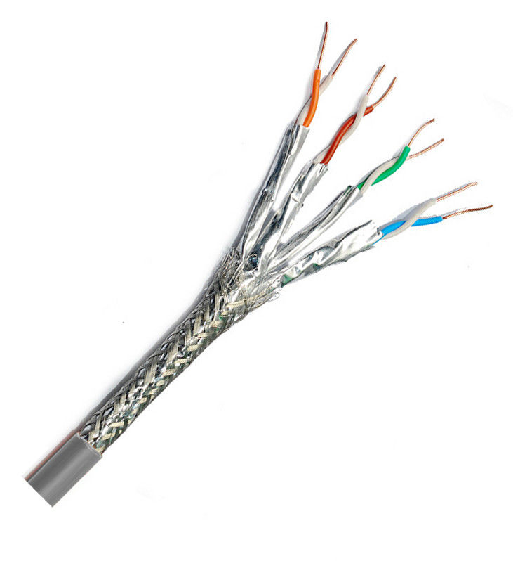 इंडोर आउटडोर 24Awg SFTP कैट 8 ईथरनेट लैन केबल 100m 305m 500m