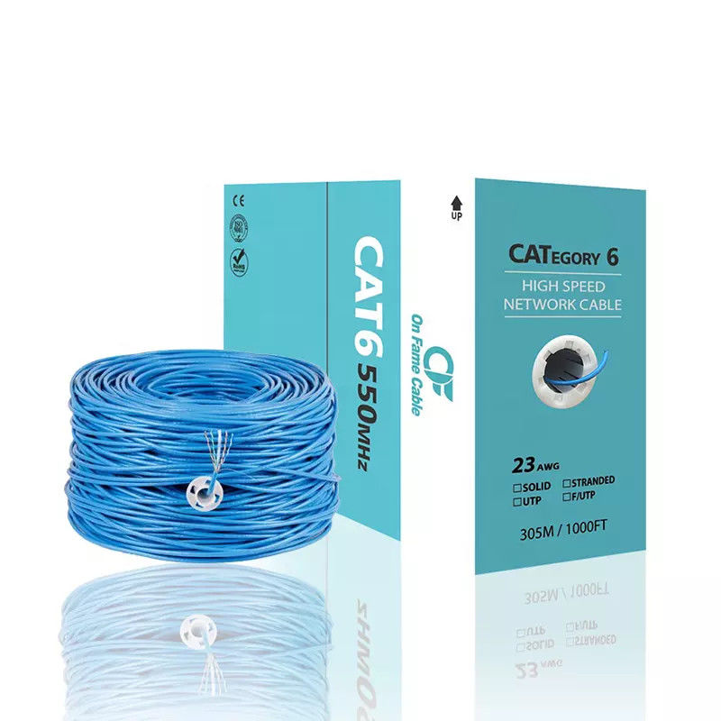 23Awg Cat6 लैन केबल 305m नेटवर्क पैच कॉर्ड TIA-568-C.2