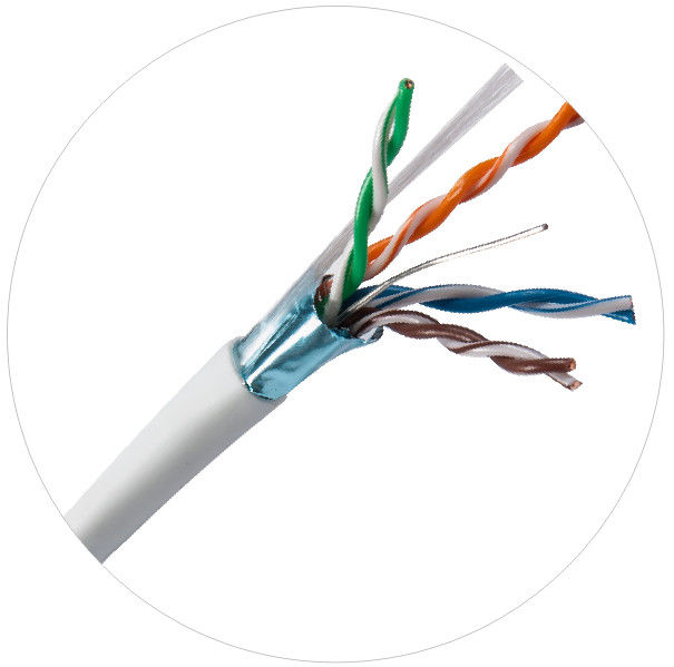 100MHz FTP UTP नेटवर्क पैच कॉर्ड्स 4pr 24awg Cat5e LDPE LSZH LSOH जैकेट