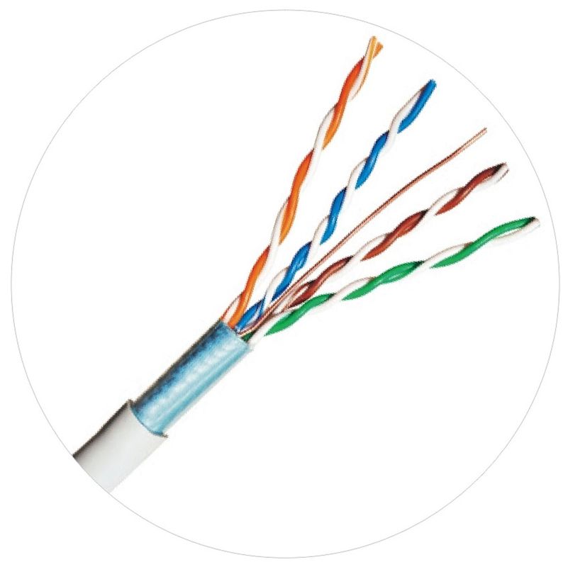 100MHz FTP UTP नेटवर्क पैच कॉर्ड्स 4pr 24awg Cat5e LDPE LSZH LSOH जैकेट