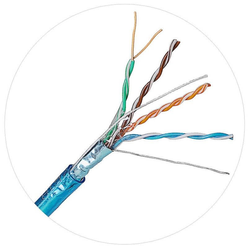 100MHz FTP UTP नेटवर्क पैच कॉर्ड्स 4pr 24awg Cat5e LDPE LSZH LSOH जैकेट