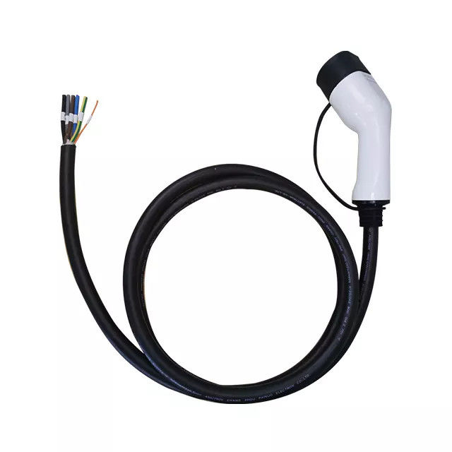 2 ओपन एंड 3 फेज 32 एम्प हाई वोल्टेज समाक्षीय केबल 21kW IEC 62196-2