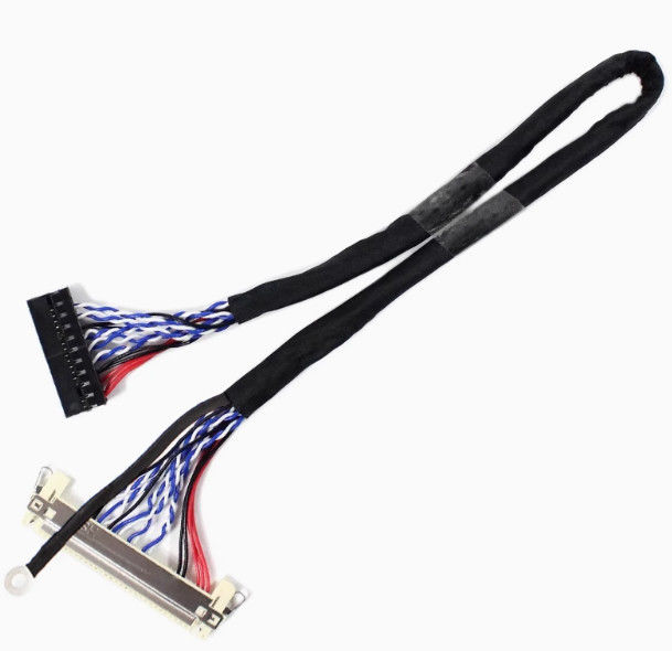 105C रेटेड तापमान AWG26 कॉपर कंडक्टर वाला 1-5m LVDS केबल UL VW-1 रेटेड