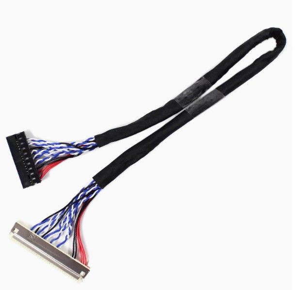 105C रेटेड तापमान AWG26 कॉपर कंडक्टर वाला 1-5m LVDS केबल UL VW-1 रेटेड
