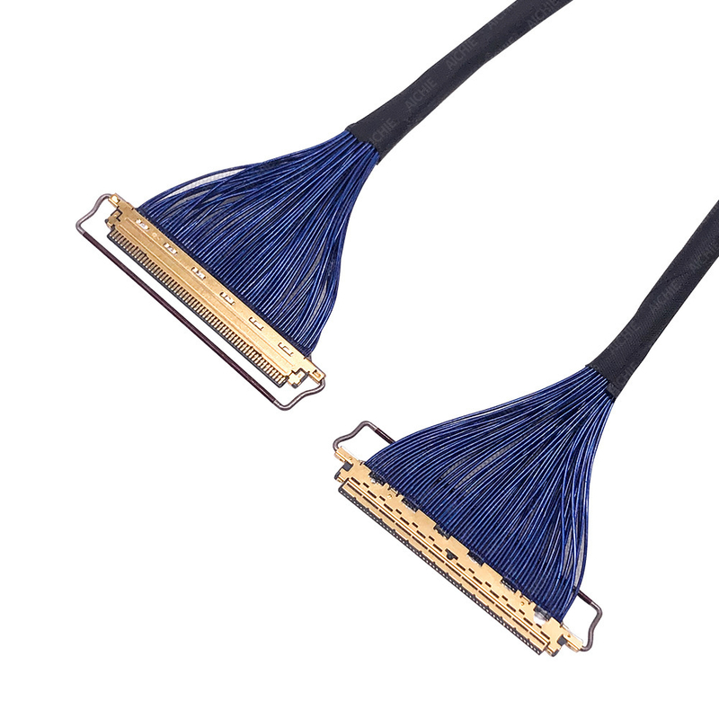 अति-पतले कोएक्सियल LVDS डिस्प्ले, LED स्क्रीन के लिए उच्च-सटीक कस्टम केबल, सिल्वर-कोटिंग वाले तार समाधान