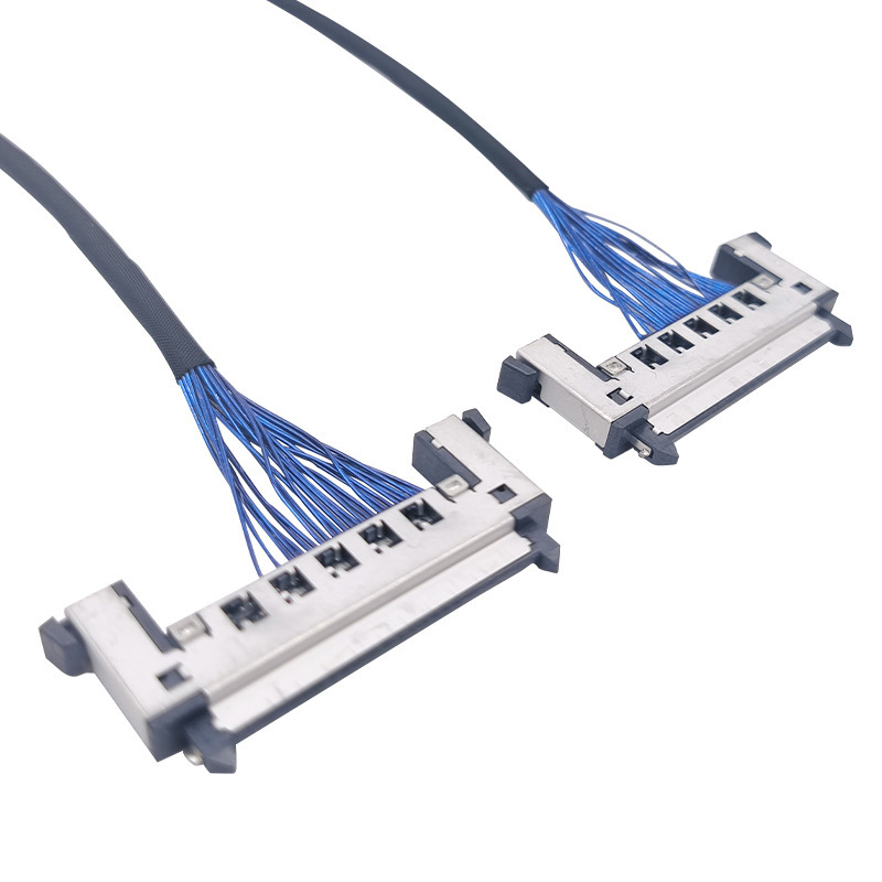 अति-पतले कोएक्सियल LVDS डिस्प्ले, LED स्क्रीन के लिए उच्च-सटीक कस्टम केबल, सिल्वर-कोटिंग वाले तार समाधान