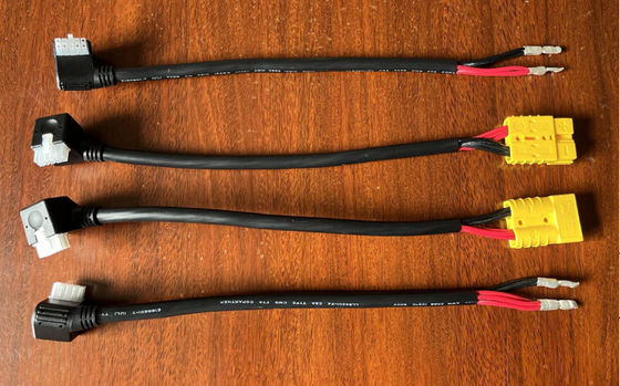 600V 50 Amp बैटरी वायर हार्नेस 8AWG फोर्कलिफ्ट बैटरी केबल