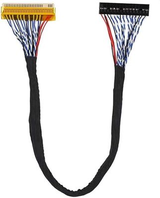 औद्योगिक मॉनिटर के लिए AWG26-28 वायर गेज LVDS सिग्नल केबल I-PEX/JAE/HIROSE संगत कस्टम केबल डिज़ाइन