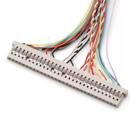 UL VW-1 रेटेड 300V 30 पिन कनेक्टर LVDS केबल जैकेट AWG26-28 कॉपर कंडक्टर और ज्वलनशीलता रेटिंग के साथ
