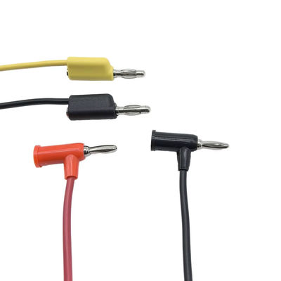 कस्टम केबल डिज़ाइन मेडिकल केबल निर्माण 4.0/5.0mm बनाना प्लग से महिला टेस्ट लीड केबल | मेडिकल या लैब उपकरण के लिए सिलिकॉन केबल असेंबली