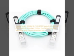 कस्टम लंबाई 100GBASE-FR QSFP28 सिंगल QSFP-40G-FR QSFP-100G-FR-S लैम्डा 1310nm 2km DOM फाइबर ऑप्टिक ट्रांससीवर वायर हार्नेस निर्माता